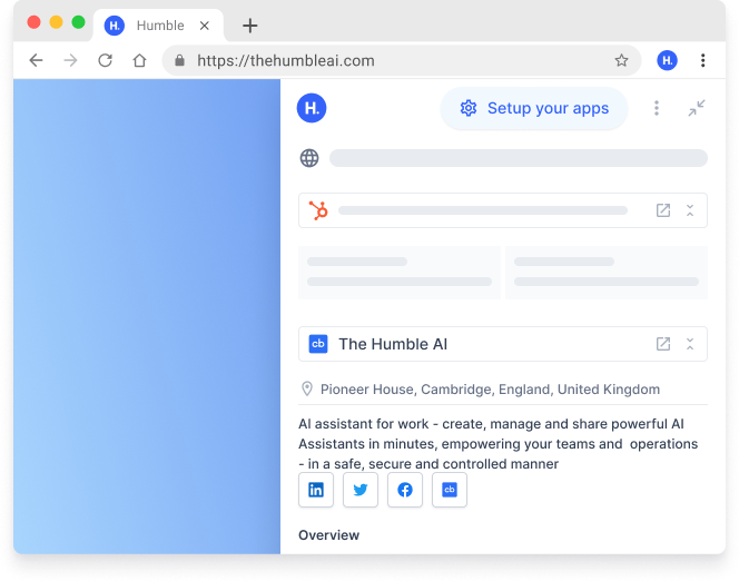 Humble AI interface