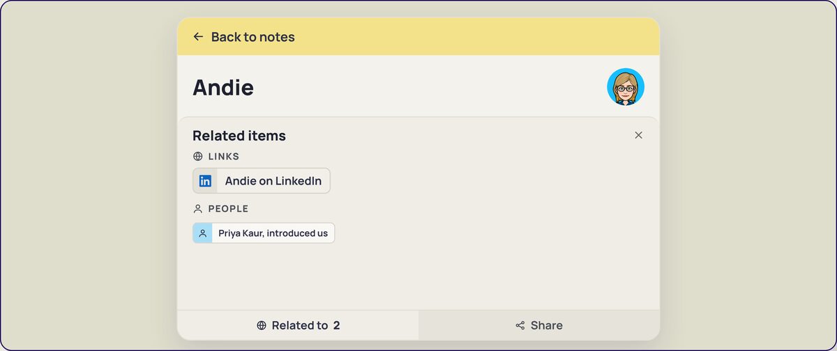 A contact in Humble with the links and people related to it